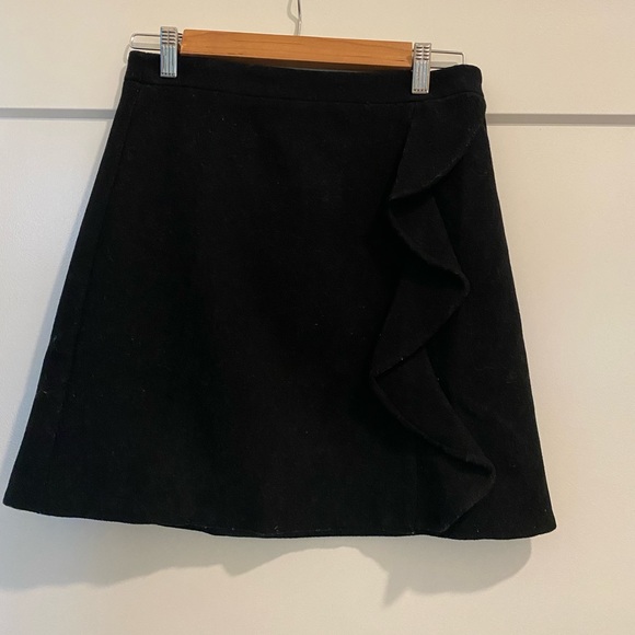 J Crew Mercantile Black Wool Skirt - Picture 2 of 2